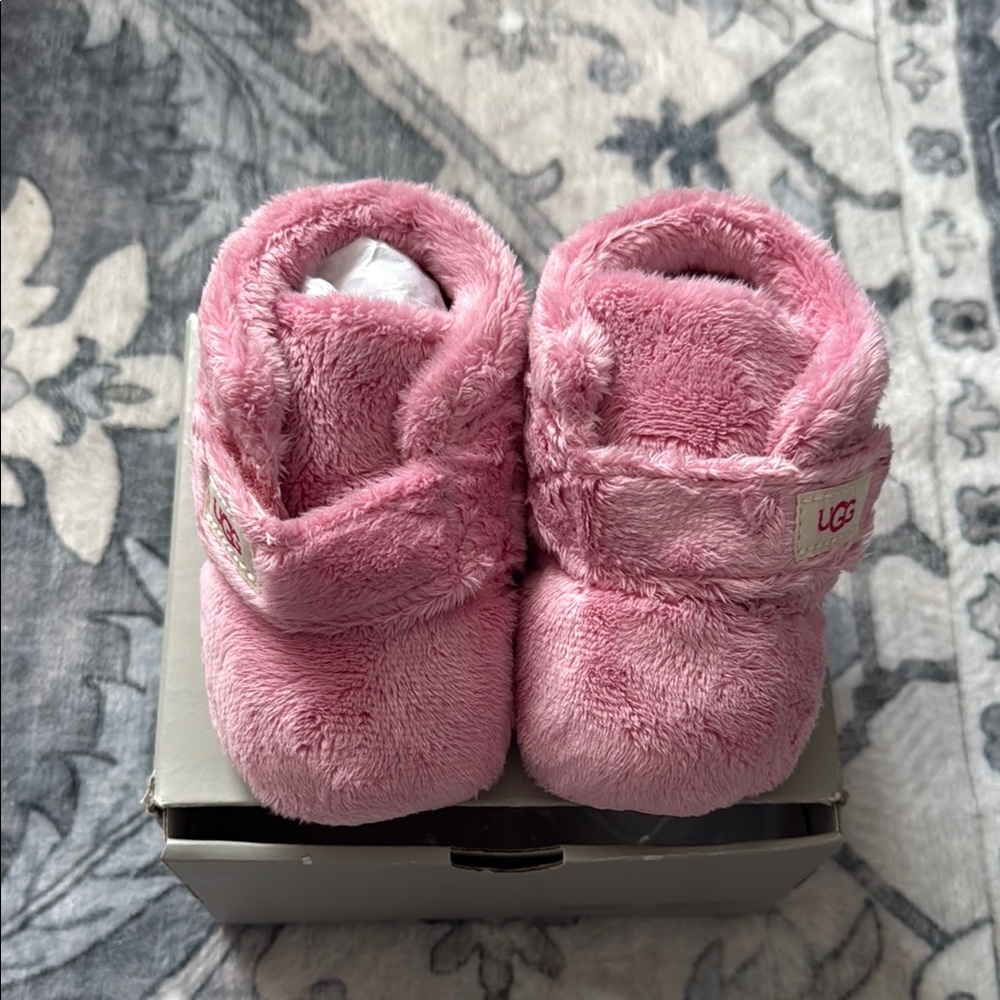UGG Pink Fuzzy Baby Booties
